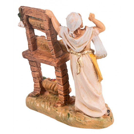 Fruttivendola con banchetto espositivo frutta e verdura 6,5 cm