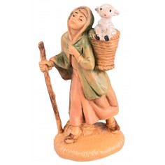 Girl with lamb in gerla 6.5 cm Fontanini