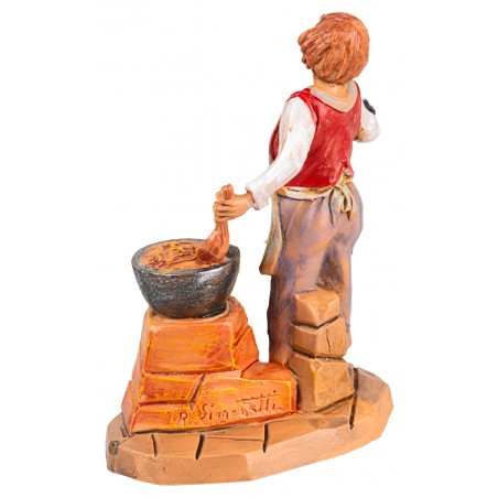 Uomo che cucina 9,5 cm Fontanini per presepe Mondo Presepi