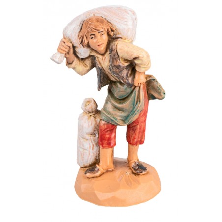 Mugnaio con sacchi 6,5 cm Fontanini per presepe Mondo Presepi