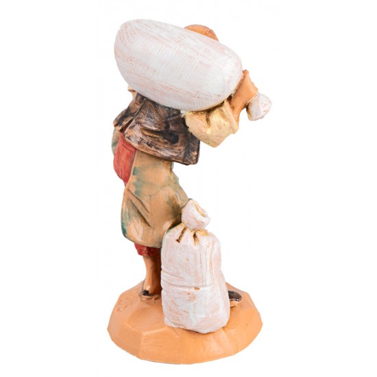 Mugnaio con sacchi 6,5 cm Fontanini per presepe Mondo Presepi