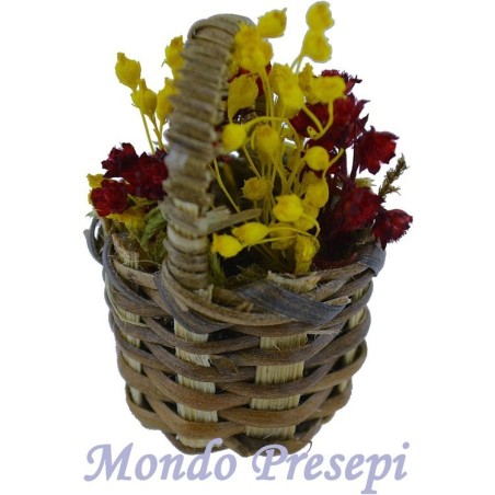 Cesto con fiori ø 2,5 cm Mondo Presepi