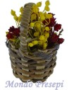 Basket with flowers, ø 2.5 cm