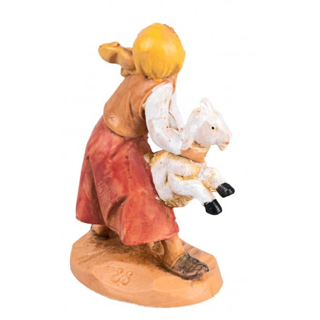 Giovane con pecora 6,5 cm Fontanini per presepe Mondo Presepi
