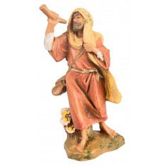 Uomo orientale che suona il corno 6,5 cm Fontanini per presepe