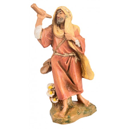 Uomo orientale che suona il corno 6,5 cm Fontanini per presepe