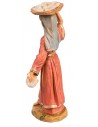 Donna con cesta 6,5 cm Fontanini per presepe Mondo Presepi