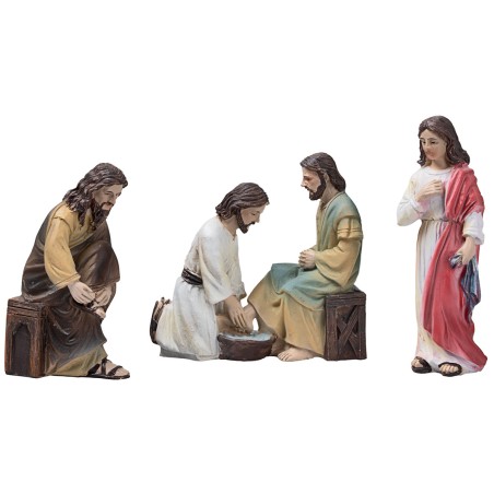 Lavado de pies 10 cm figuras de Pascua para belén Mundo