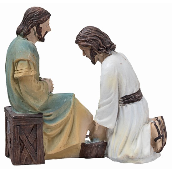 Lavanda dei piedi 10 cm statuine pasquali per presepe Mondo