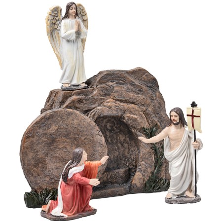 Resurrection of Jesus 10 cm in resin for nativity scene Mondo Presepi