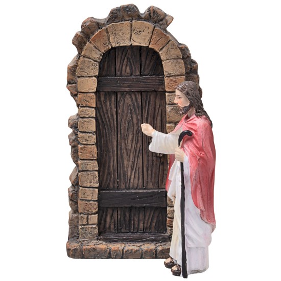 Jesus knocking at the door 10 cm for Easter nativity scene