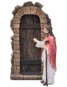 Jesus knocking at the door 10 cm for Easter nativity scene