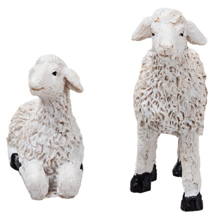 Jesus with little sheep 10 cm in resin Easter figurines for