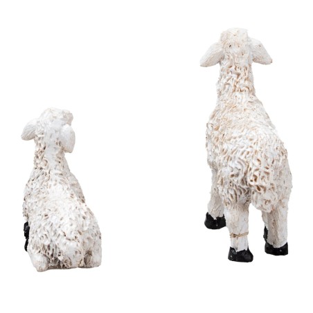 Jesus with little sheep 10 cm in resin Easter figurines for