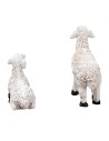 Gesù con pecorelle 10 cm in resina statuine pasquali