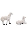 Gesù con pecorelle 10 cm in resina statuine pasquali