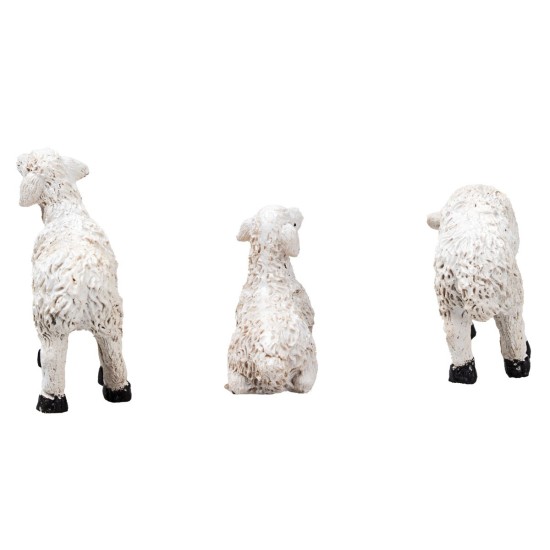 Jesús con ovejitas 10 cm en resina figuras de Pascua para