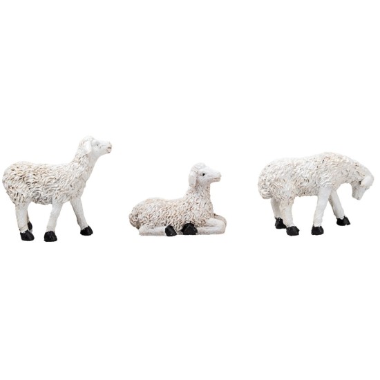 Jesus with little sheep 10 cm in resin Easter figurines for