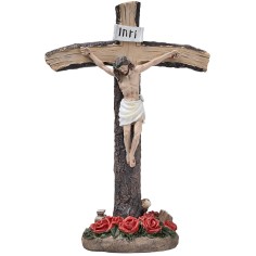 Crucified Jesus series 11.5 cm in resin 26 h for Mondo Nativity scene