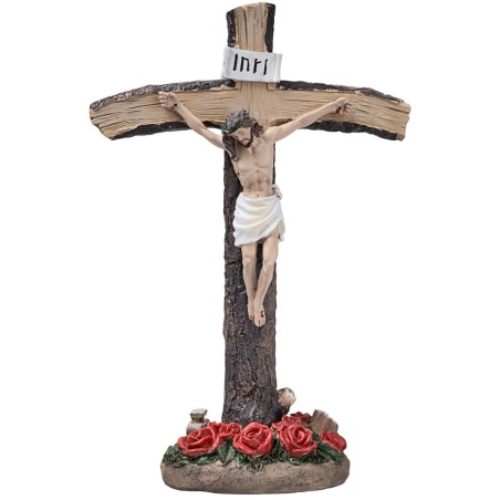 Crucified Jesus series 11.5 cm in resin 26 h for Mondo Nativity scene