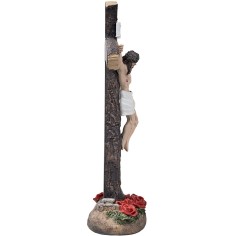 Gesù crocifisso serie 11,5 cm in resina 26 h per presepe Mondo 2