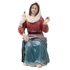 Sacra famiglia bottega da falegname 10 cm in resina 2