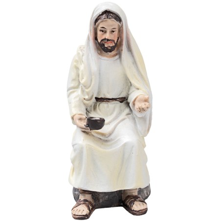 Jesús y la Samaritana en el pozo serie 10 cm en resina