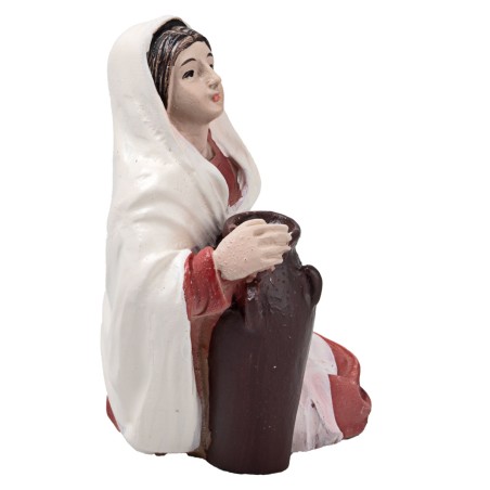 Jesús y la Samaritana en el pozo serie cm en resina para belén