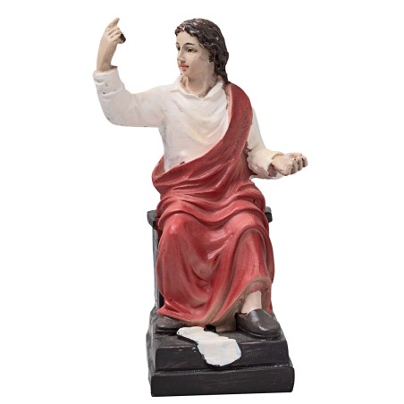 Ritrovamento di Gesù al tempio da 10 cm in resina per presepe