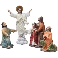 Resurrezione di Gesù presepe 10 cm in resina statuine pasquali