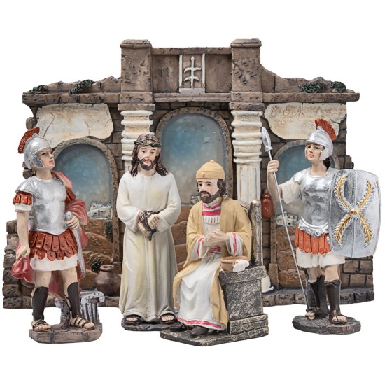 Processo di Gesù 10 cm in resina statuine pasquali