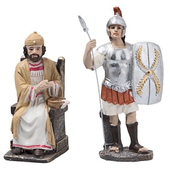 Processo di Gesù 10 cm in resina statuine pasquali per presepe