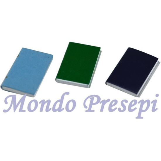 Set de 3 libros de 1,2x1,8 cm Mundo Pesebres