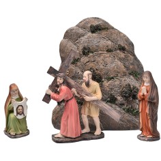 Samaritan Jesus Veronica at Calvary 10 cm resin statue