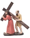 Jesús samaritano Verónica al Calvario 10 cm en resina estatuas