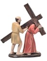 Jesús samaritano Verónica al Calvario 10 cm en resina estatuas
