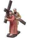 Jesus Samaritan Veronica at Calvary 10 cm in resin Easter