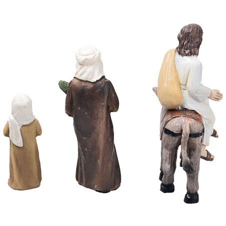 Entrada de Jesús en Jerusalén 10 en resina estatuas pascuales para
