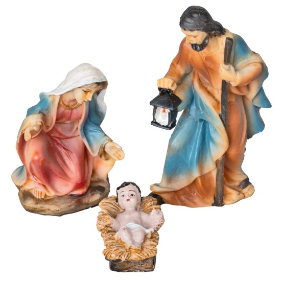Set natività 10 soggetti 11 cm in resina per presepe Mondo
