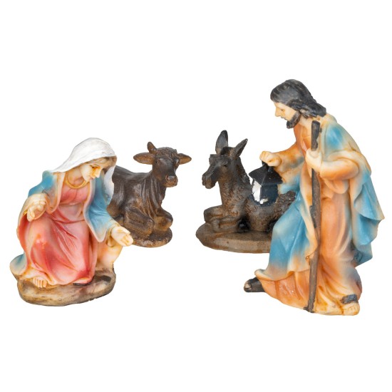 Conjunto de natividad de 10 figuras de 11 cm en resina para belén Mundo