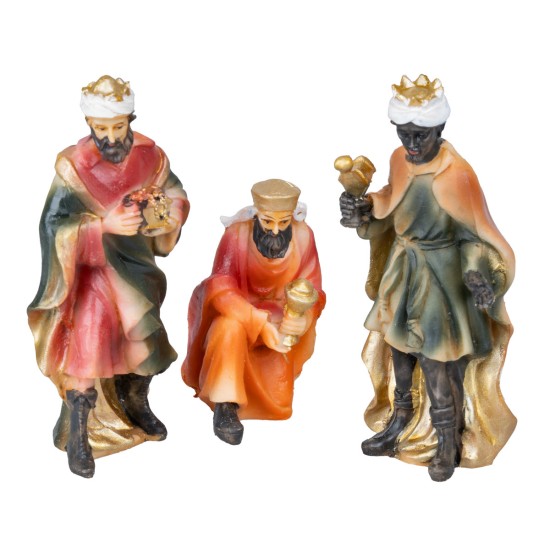 Set natività 10 soggetti 11 cm in resina per presepe Mondo