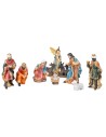 Set natività 10 soggetti 11 cm in resina per presepe Mondo