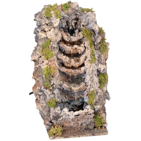 Cascata a salti funzionante cm 16x17x30h per presepe Mondo