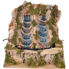 Cascada doble cm 45X50X44 h para belén Mundo Belenes