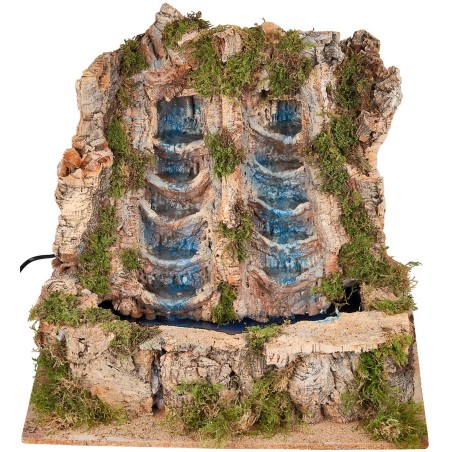 Double waterfall cm 45X50X44 h for nativity scene Mondo Presepi