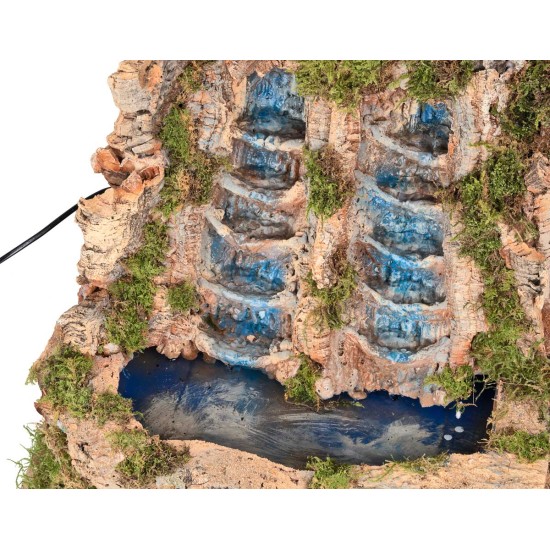 Double waterfall cm 45X50X44 h for nativity scene Mondo Presepi