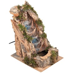 Cascata a balzi funzionante cm 19x28x35 h per presepe Mondo 2