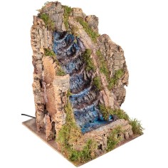 Cascata a balzi funzionante cm 37x39x55h per presepe Mondo 2
