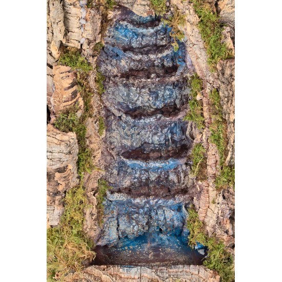 Cascata a balzi funzionante cm 37x39x55h per presepe Mondo
