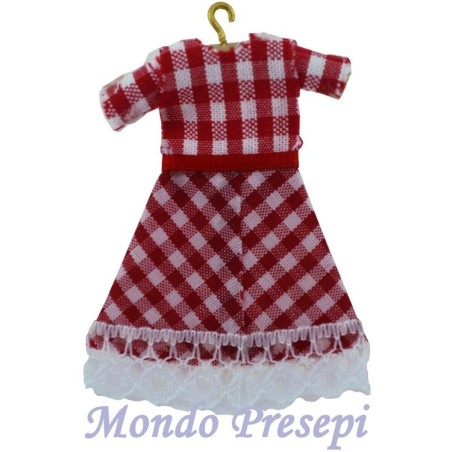 Appendiabito con vestito a quadri Mondo Presepi